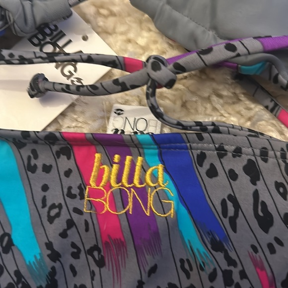 NWT billabong grey leopard bikini L - Picture 5 of 10